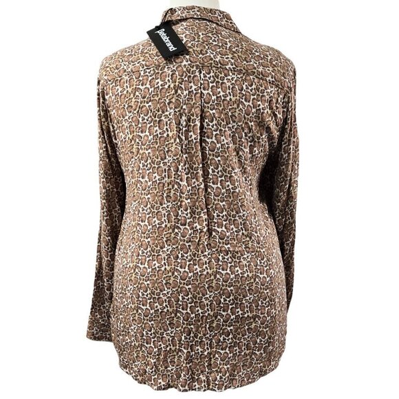 Betabrand NWT Ruth Bader Ginsburg Leopard Print Button-Up Shirt Art to Wear - Picture 2 of 8